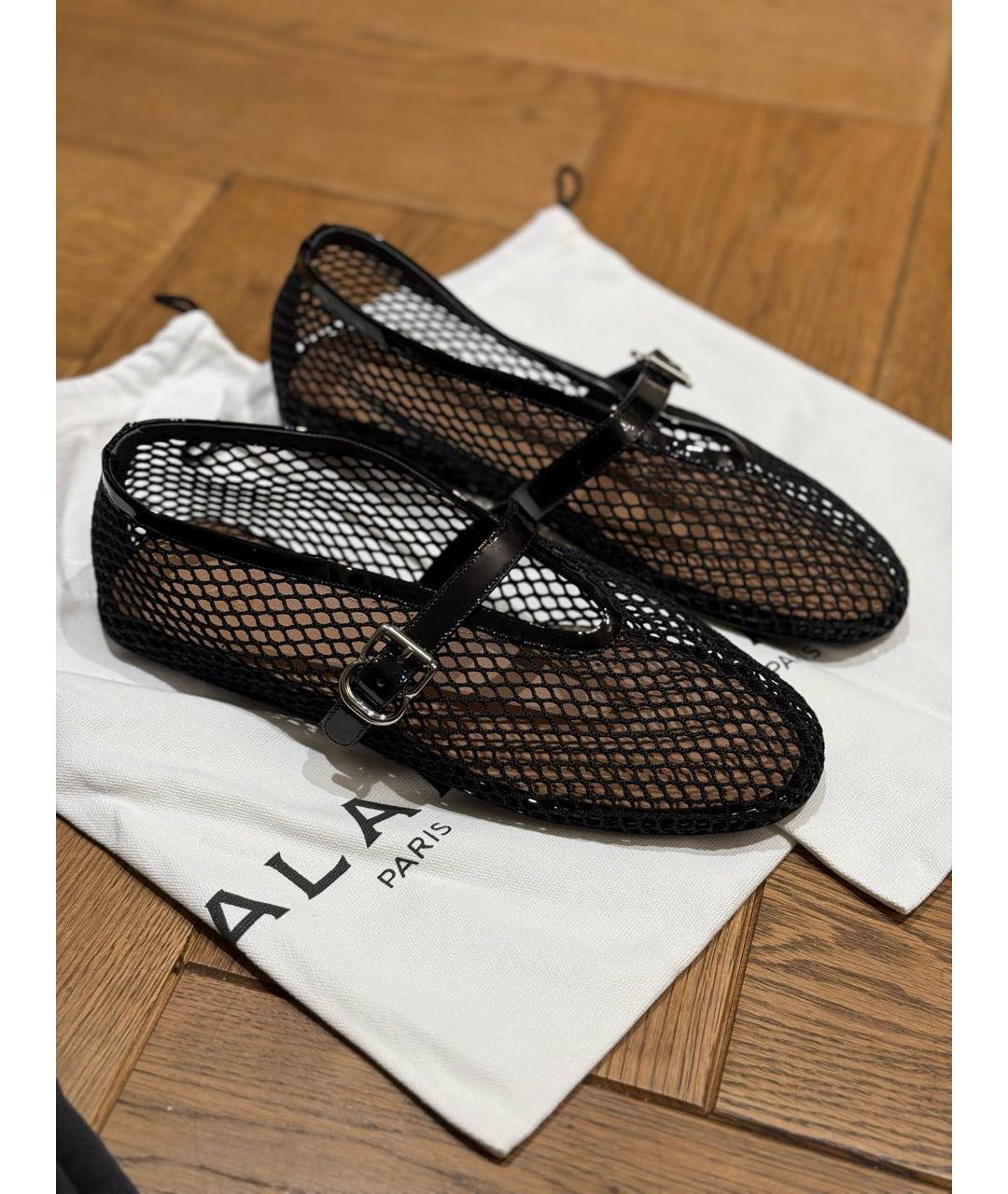 ALAIA Черные кожаные балетки, фото 2