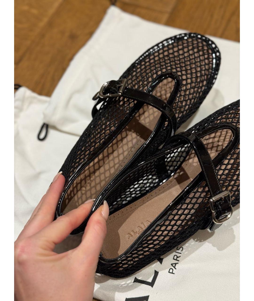 ALAIA Черные кожаные балетки, фото 6