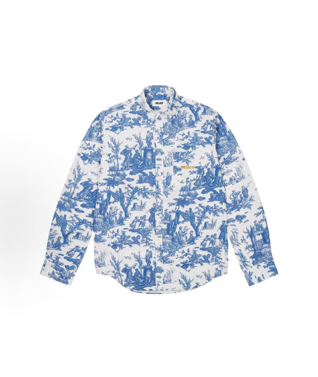 PALACE Голубая хлопковая классическая рубашка, фото 4