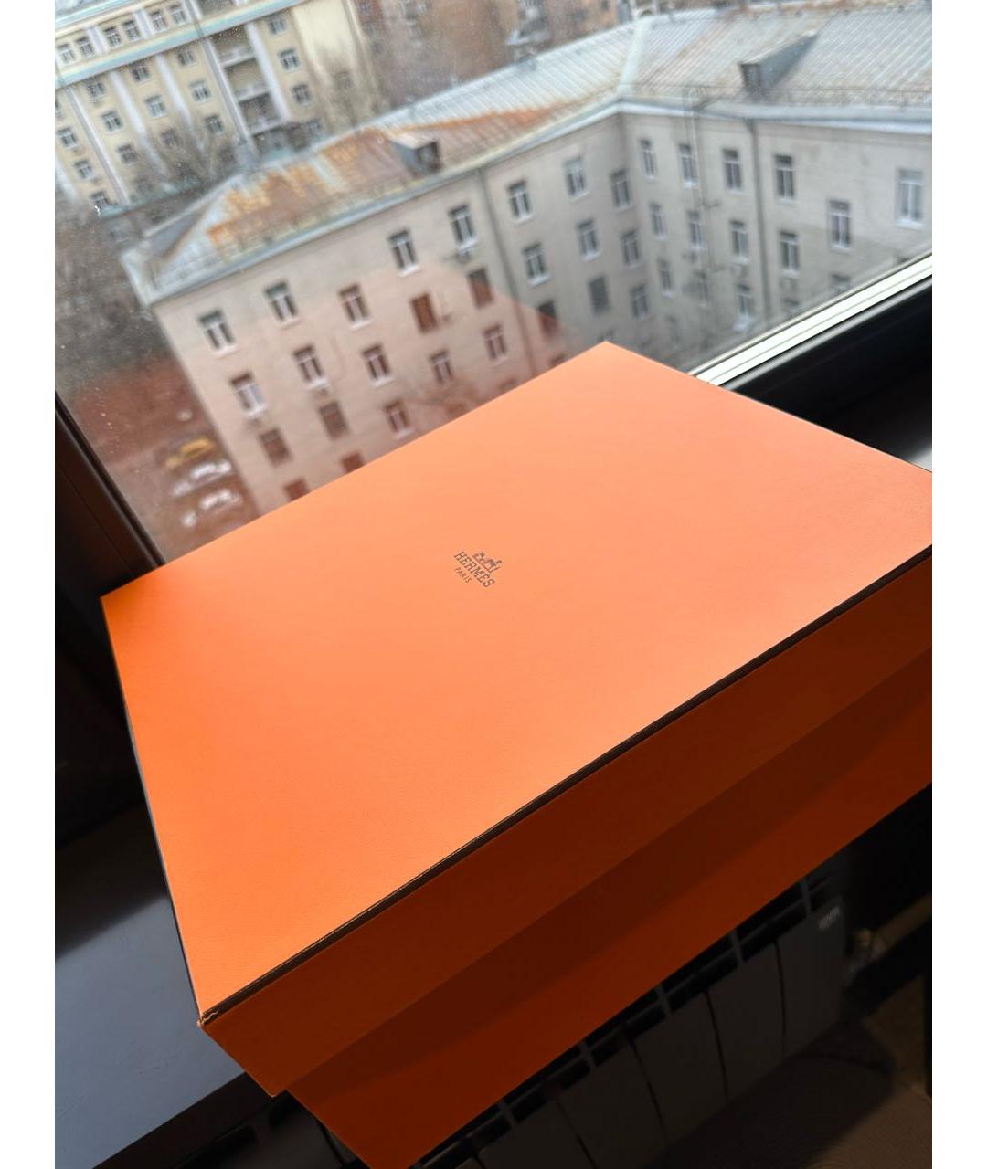 HERMES Коричневая кожаная сумка с короткими ручками, фото 8