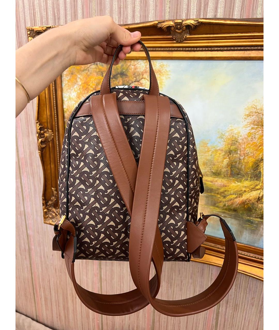 BURBERRY Коричневый кожаный рюкзак, фото 3