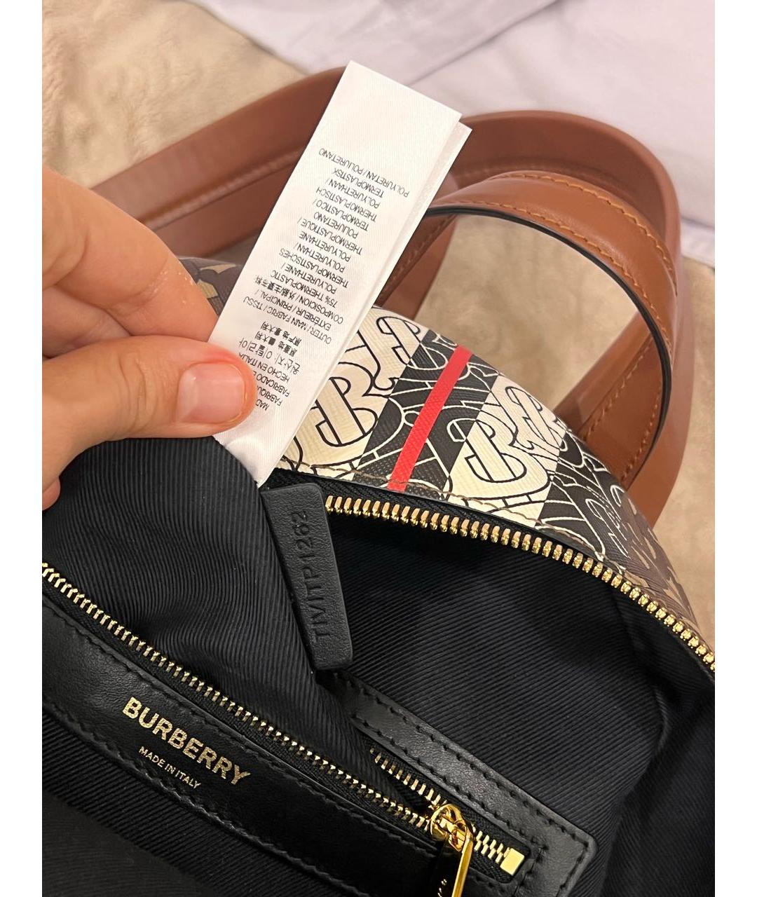 BURBERRY Коричневый кожаный рюкзак, фото 4