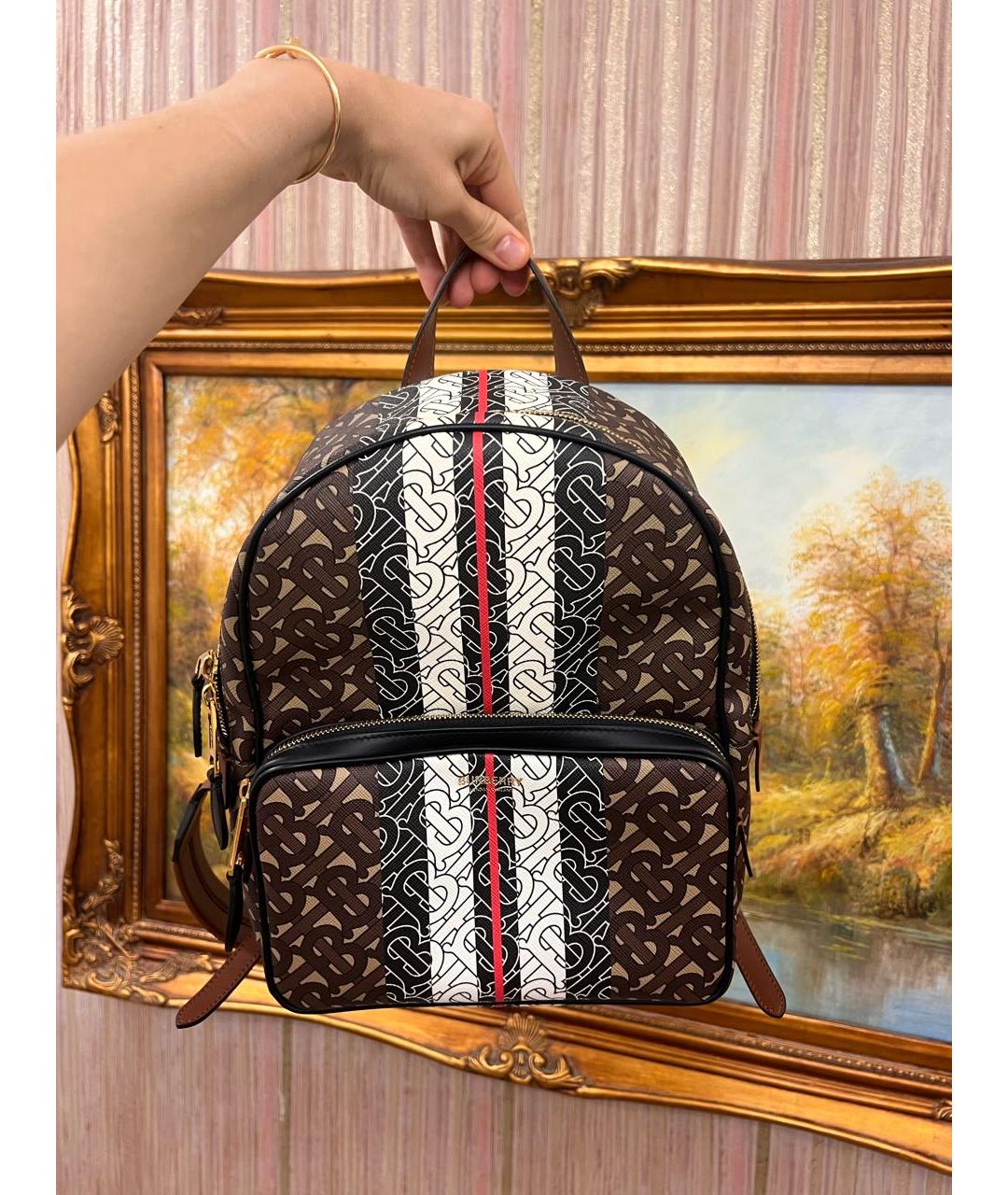 BURBERRY Коричневый кожаный рюкзак, фото 5