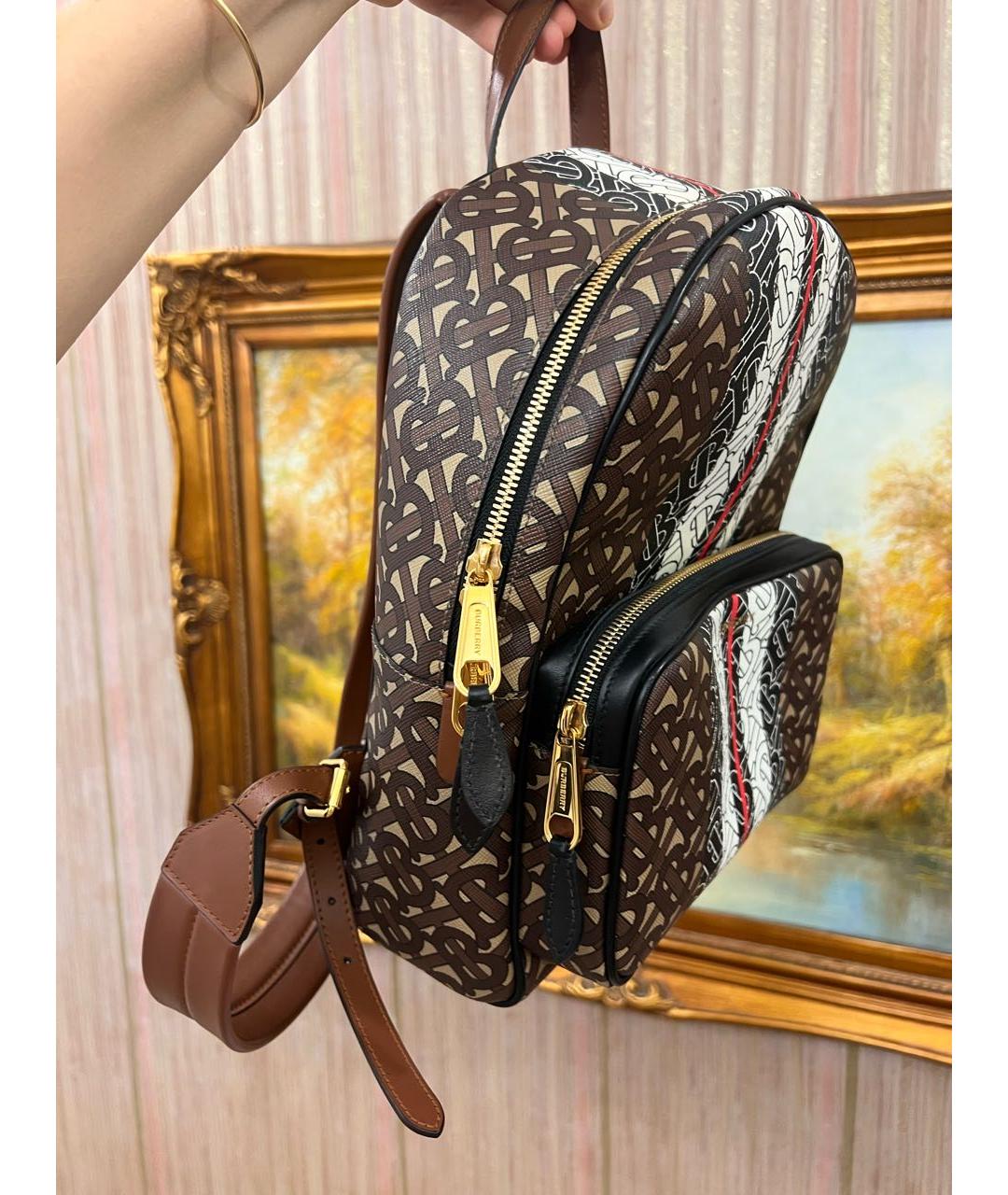 BURBERRY Коричневый кожаный рюкзак, фото 2