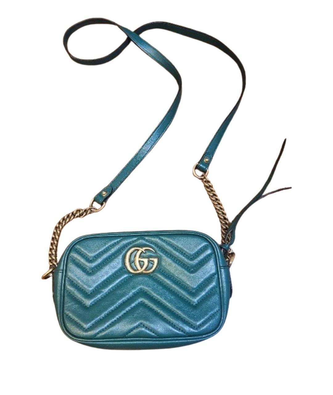 GUCCI Зеленая кожаная сумка через плечо, фото 1