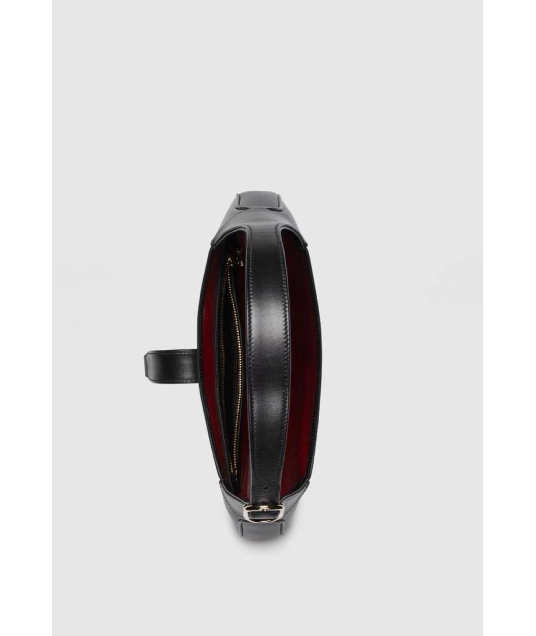 GUCCI Черная кожаная сумка с короткими ручками, фото 4