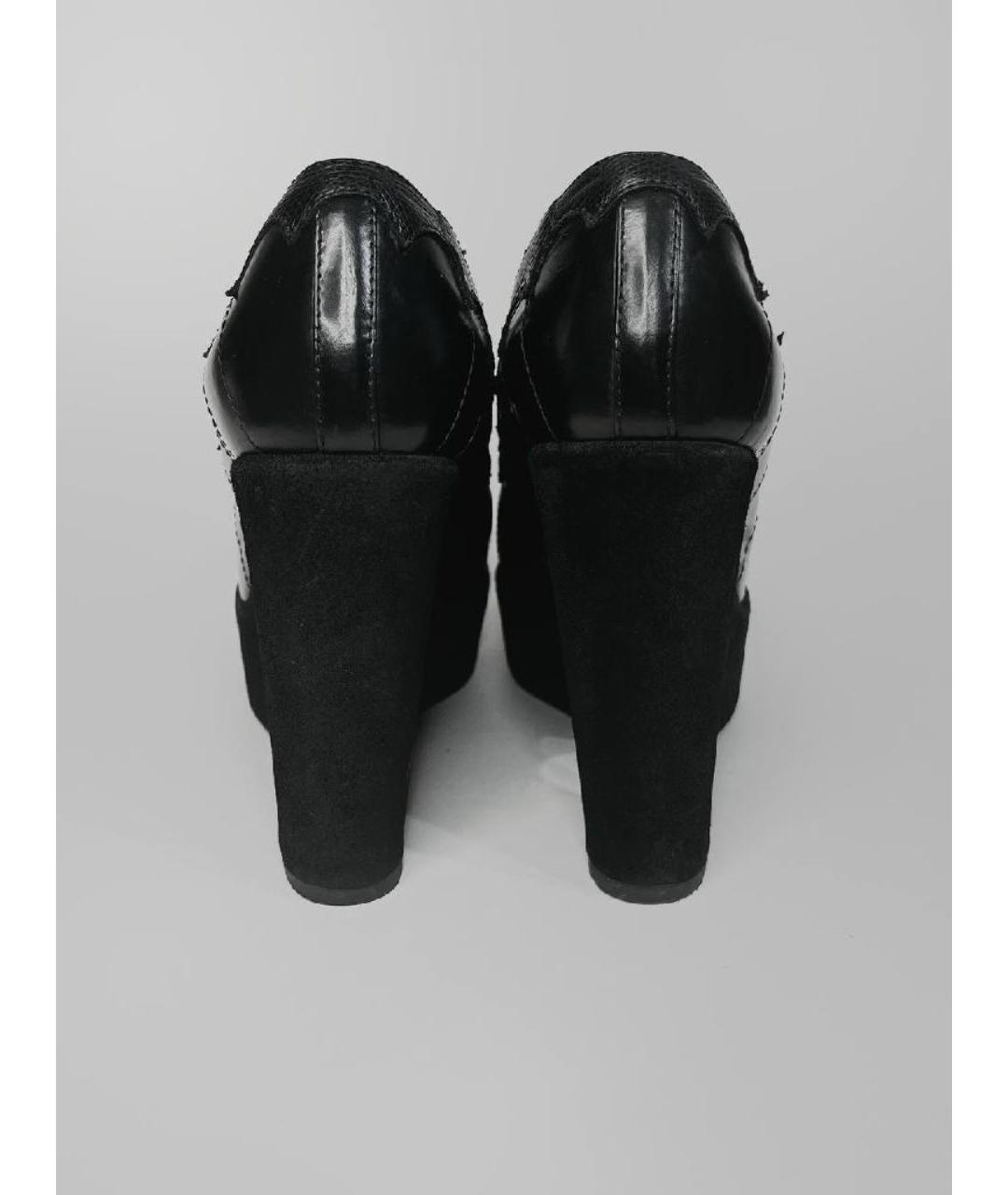 ROCHAS Черные кожаные туфли, фото 3