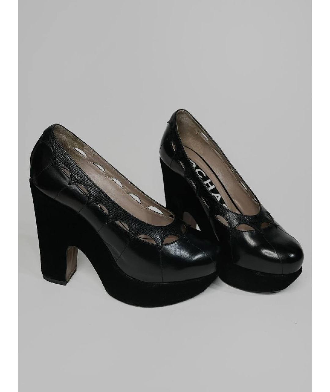 ROCHAS Черные кожаные туфли, фото 5