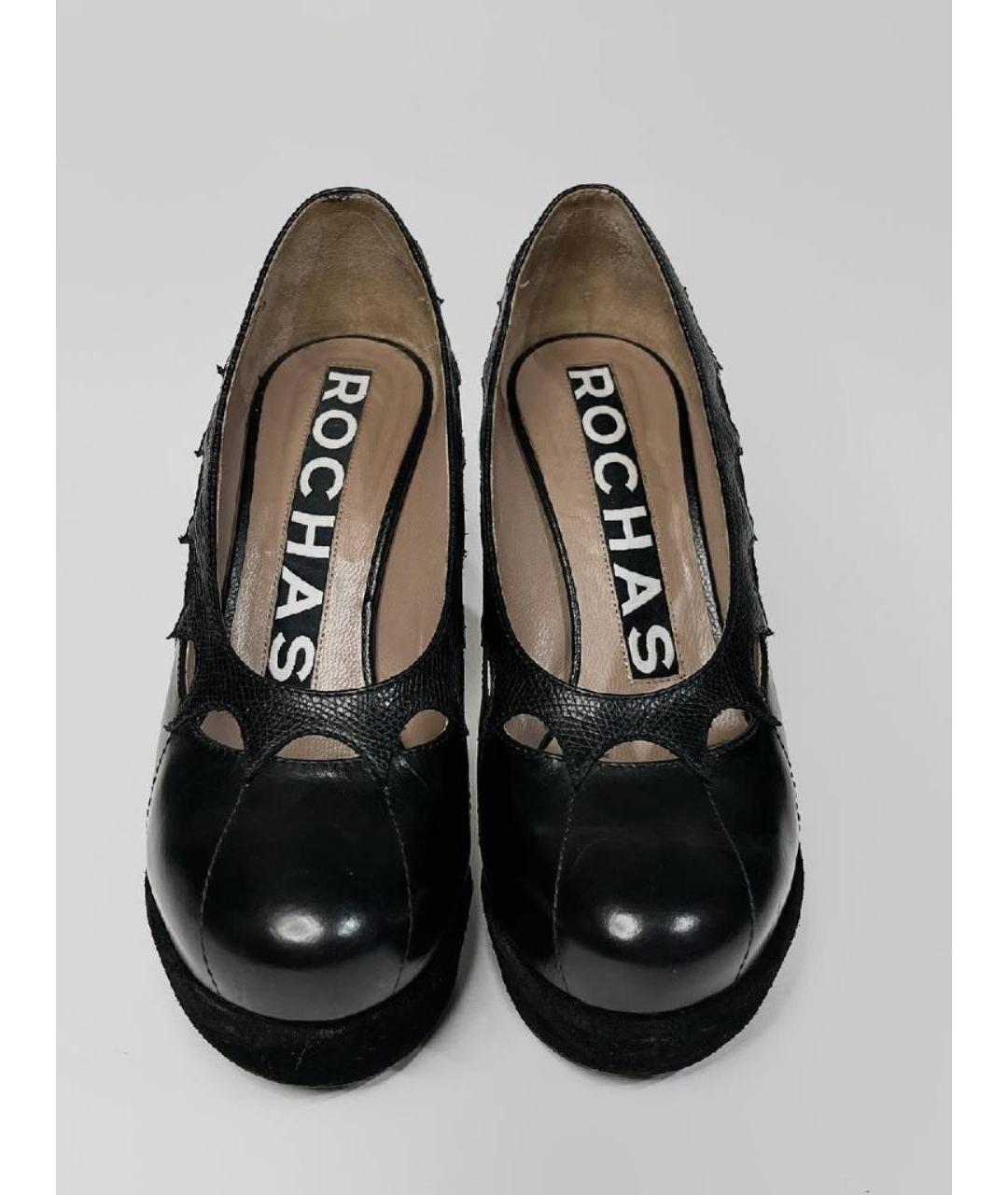 ROCHAS Черные кожаные туфли, фото 2