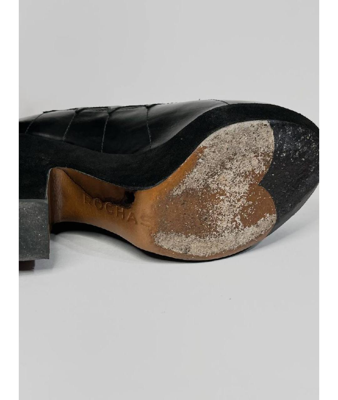 ROCHAS Черные кожаные туфли, фото 4