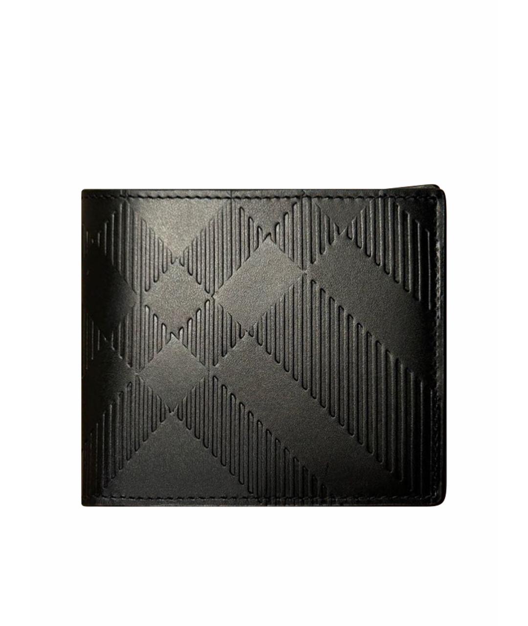 BURBERRY Черный кожаный кошелек, фото 1