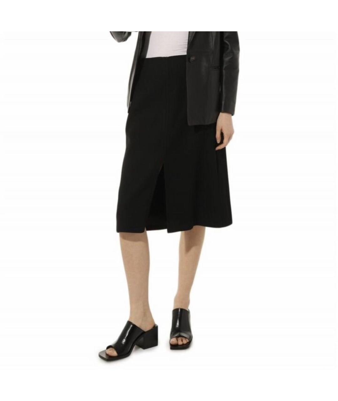 JIL SANDER Черные кожаные сабо, фото 7
