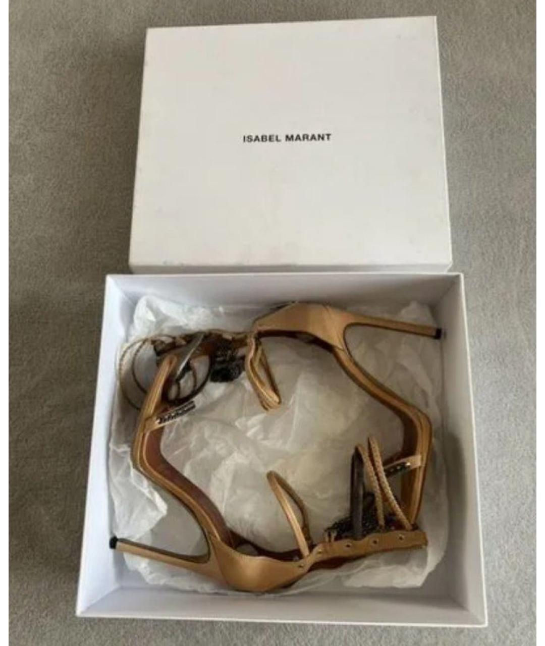 ISABEL MARANT Коричневые кожаные босоножки, фото 2