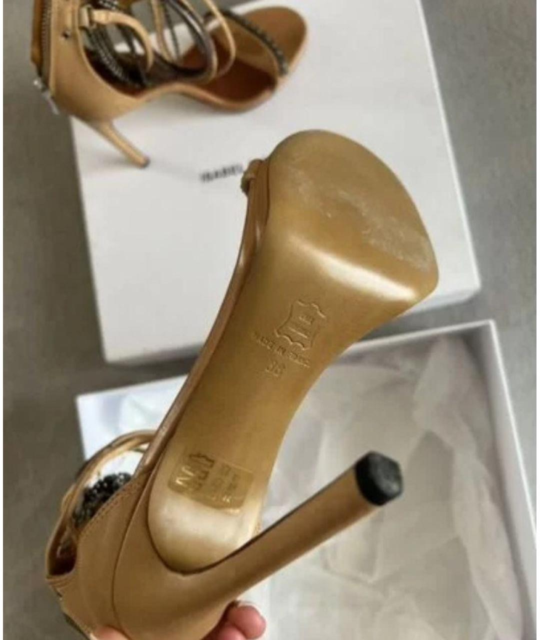 ISABEL MARANT Коричневые кожаные босоножки, фото 7