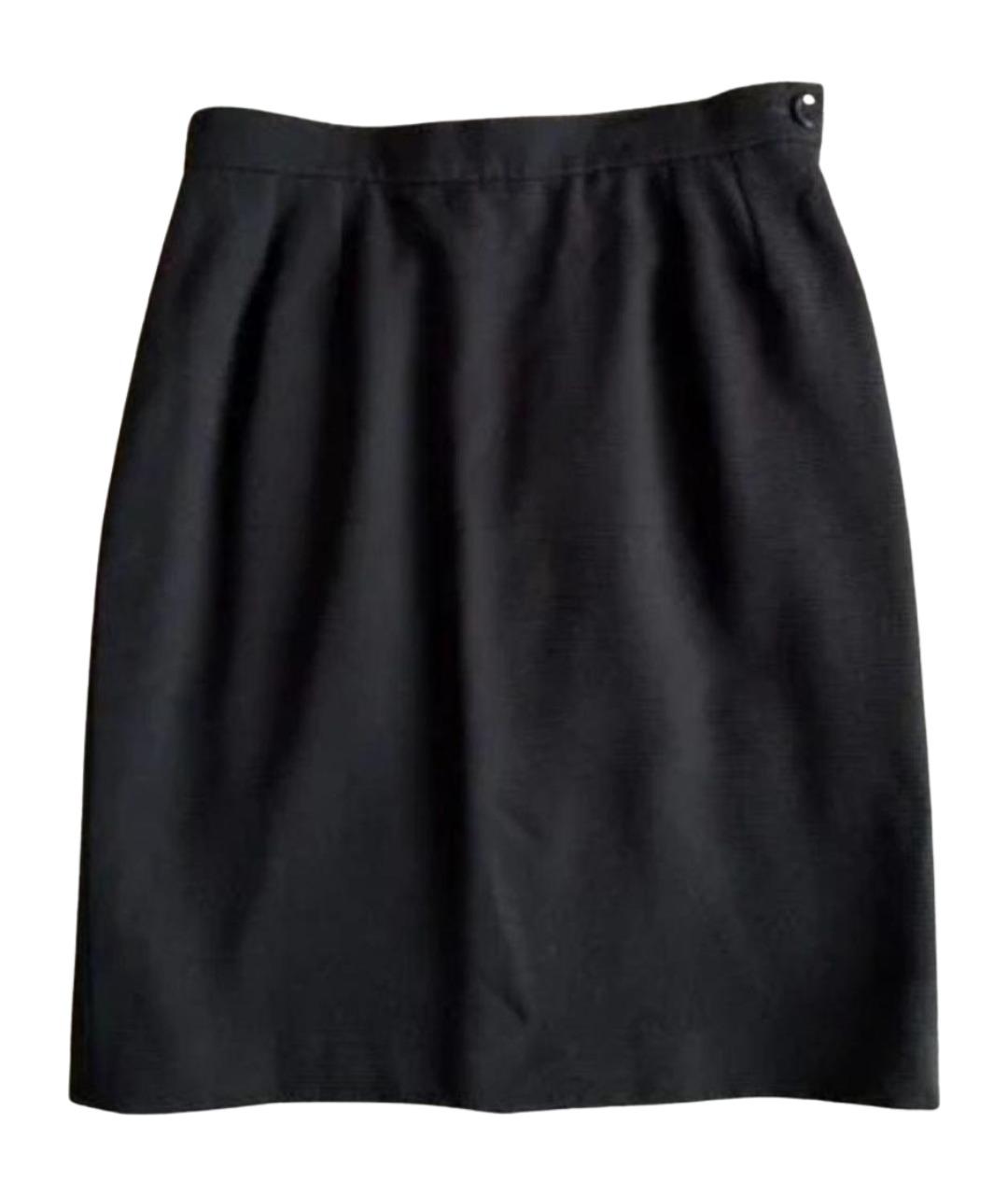 YVES SAINT LAURENT BEAUTY Черная шерстяная юбка мини, фото 1