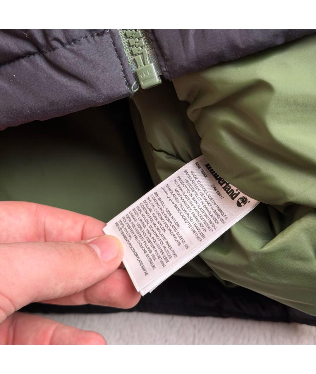 TIMBERLAND Зеленый полиамидовый пуховик, фото 8