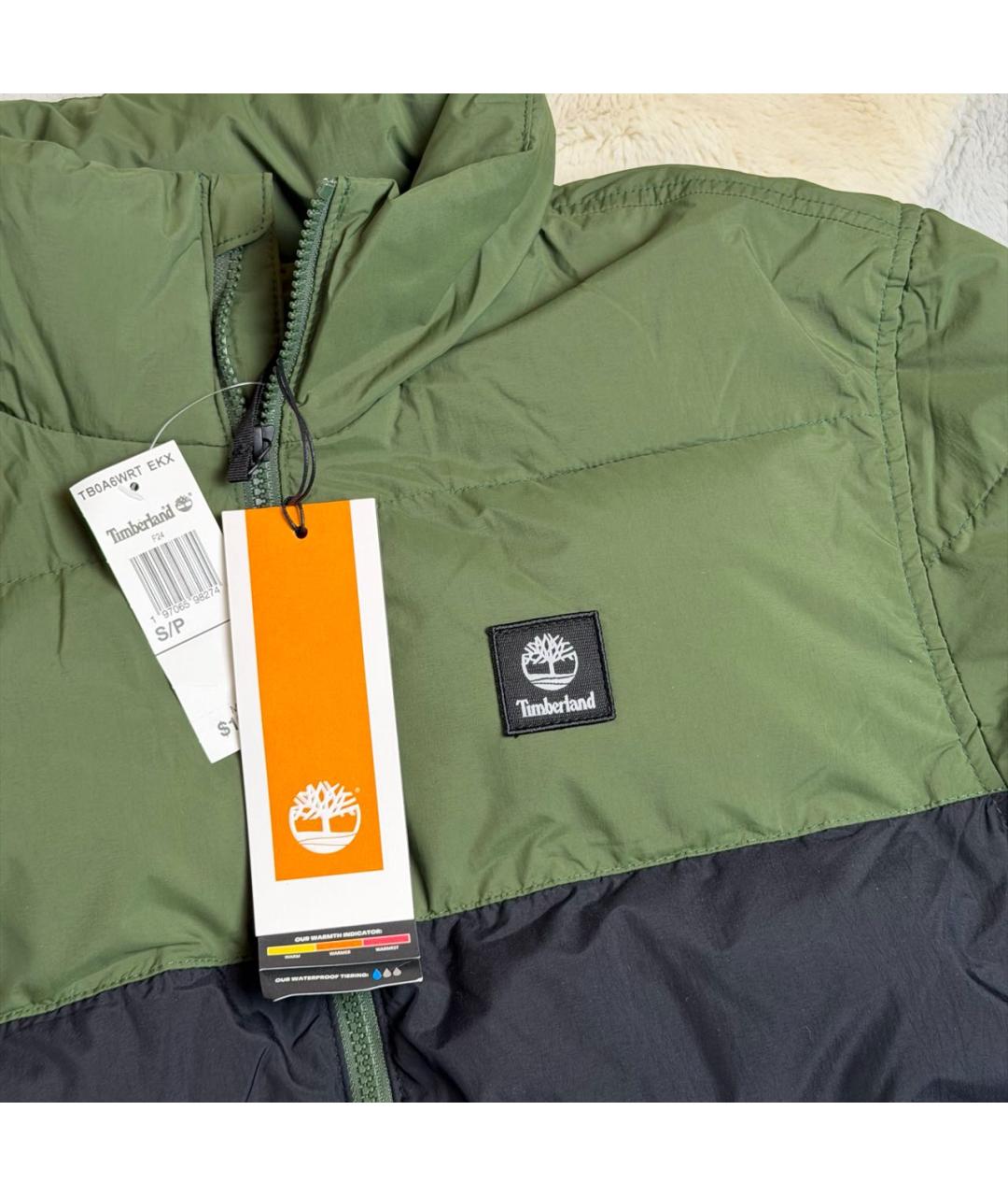 TIMBERLAND Зеленый полиамидовый пуховик, фото 4