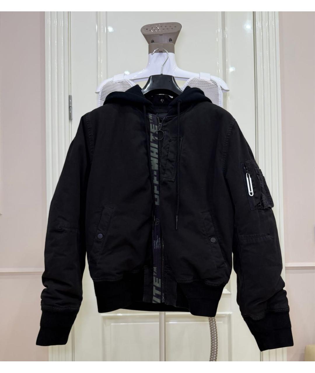 OFF-WHITE Черная хлопковая куртка, фото 2