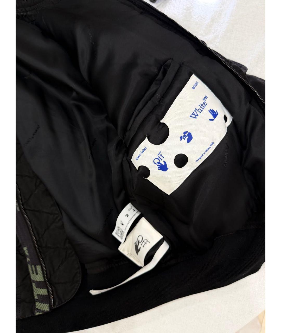 OFF-WHITE Черная хлопковая куртка, фото 6