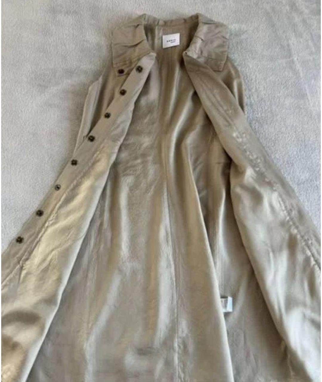 AKRIS Бежевое шелковое повседневное платье, фото 2