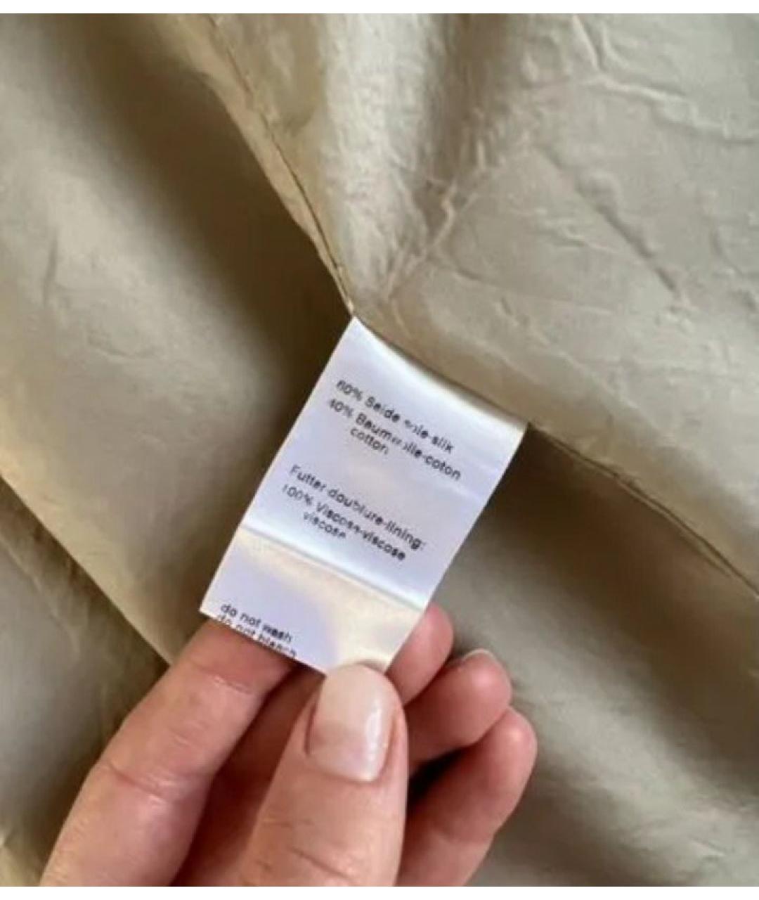 AKRIS Бежевое шелковое повседневное платье, фото 6