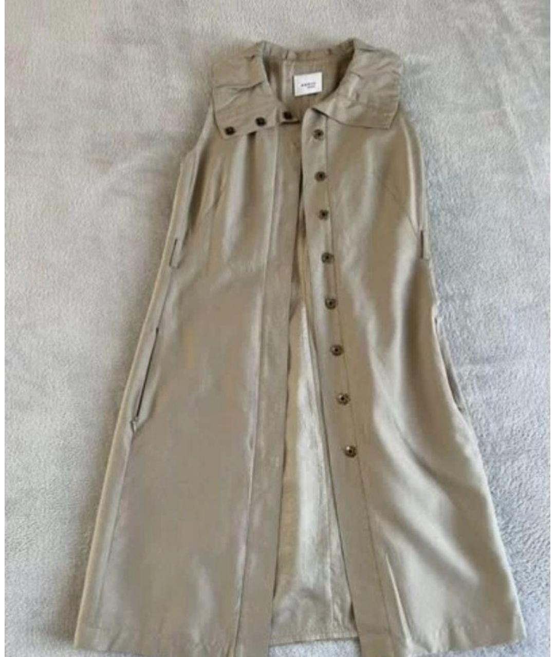 AKRIS Бежевое шелковое повседневное платье, фото 7