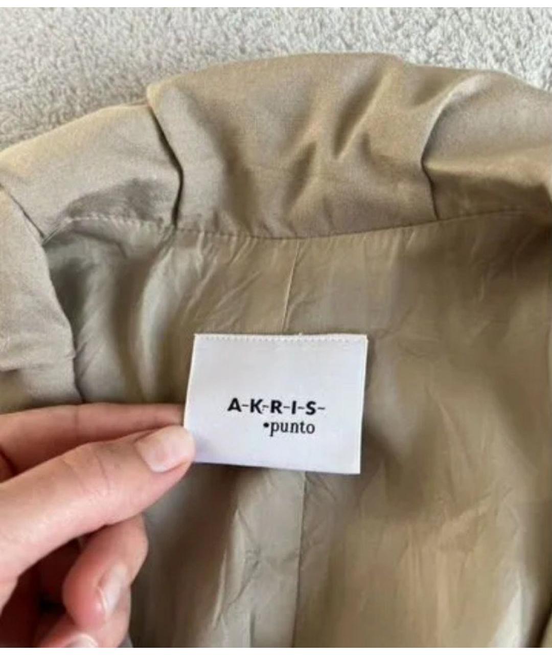 AKRIS Бежевое шелковое повседневное платье, фото 5