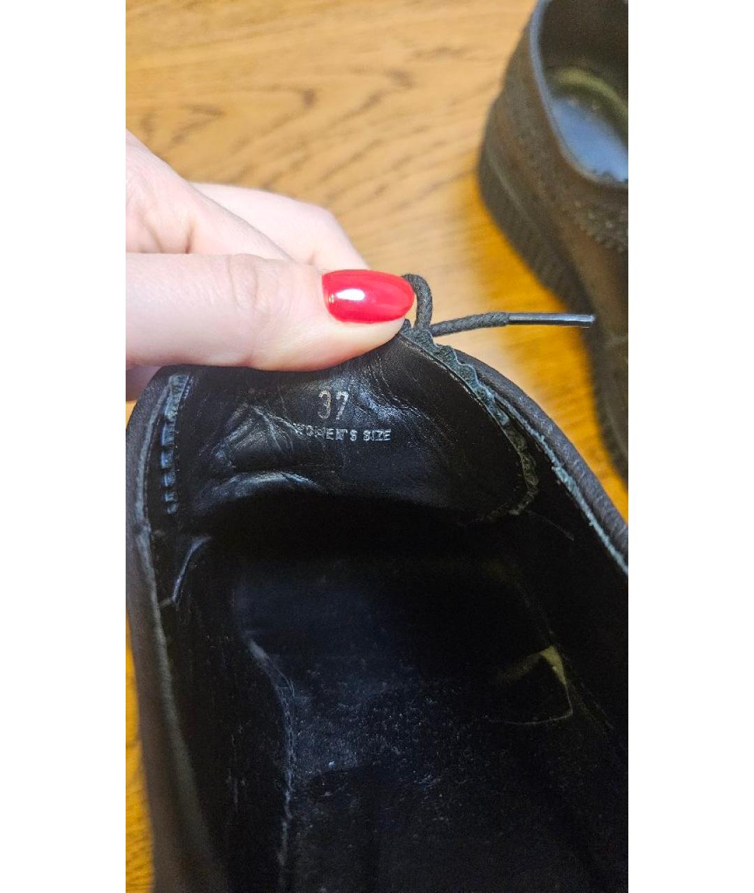 TOD'S Черные кожаные ботинки, фото 5