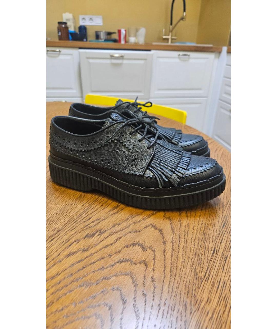 TOD'S Черные кожаные ботинки, фото 7