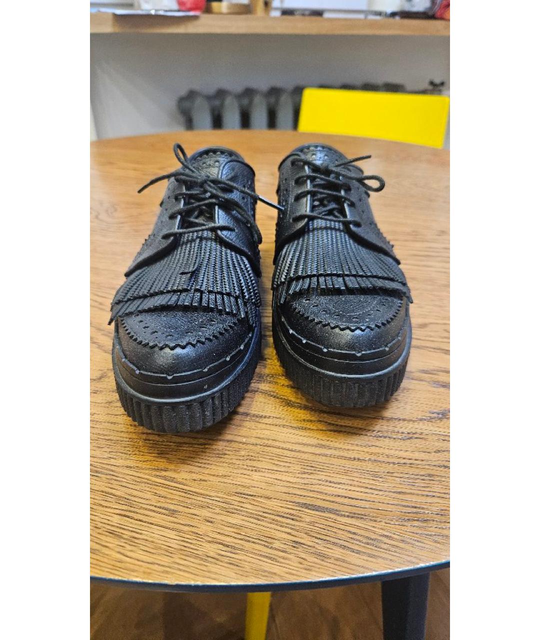 TOD'S Черные кожаные ботинки, фото 2