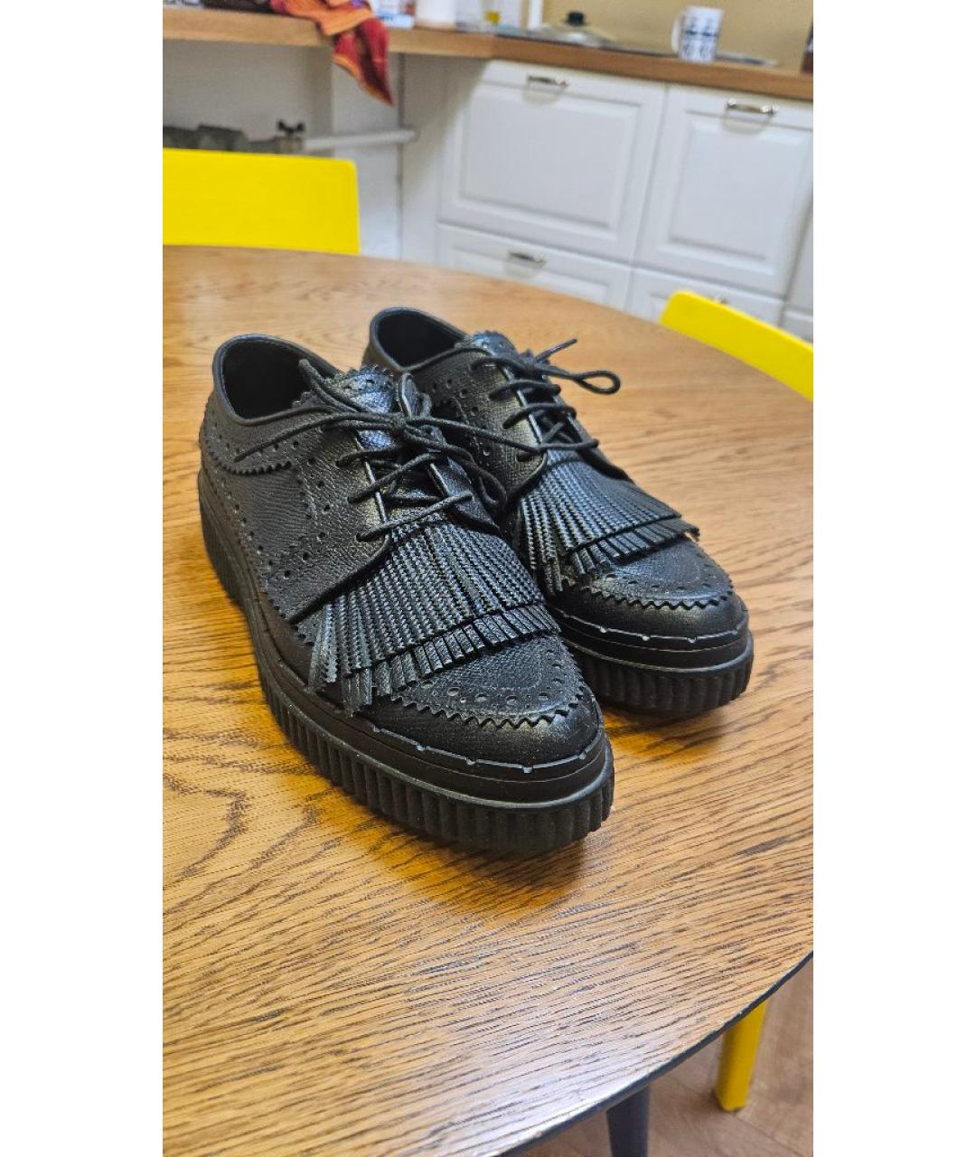 TOD'S Черные кожаные ботинки, фото 6