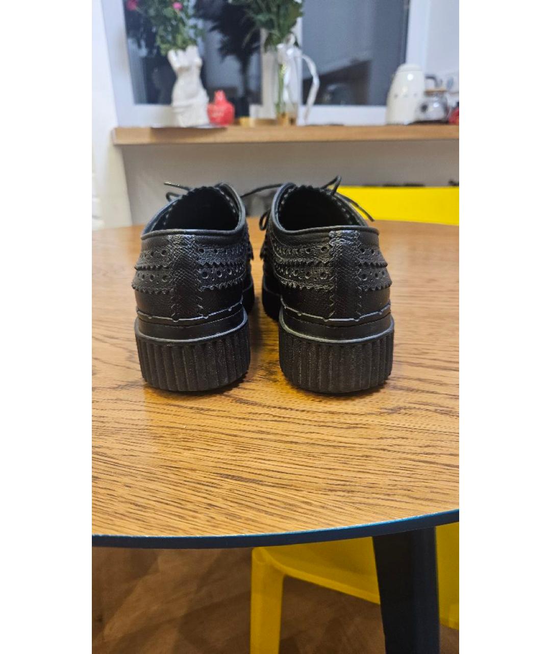 TOD'S Черные кожаные ботинки, фото 4