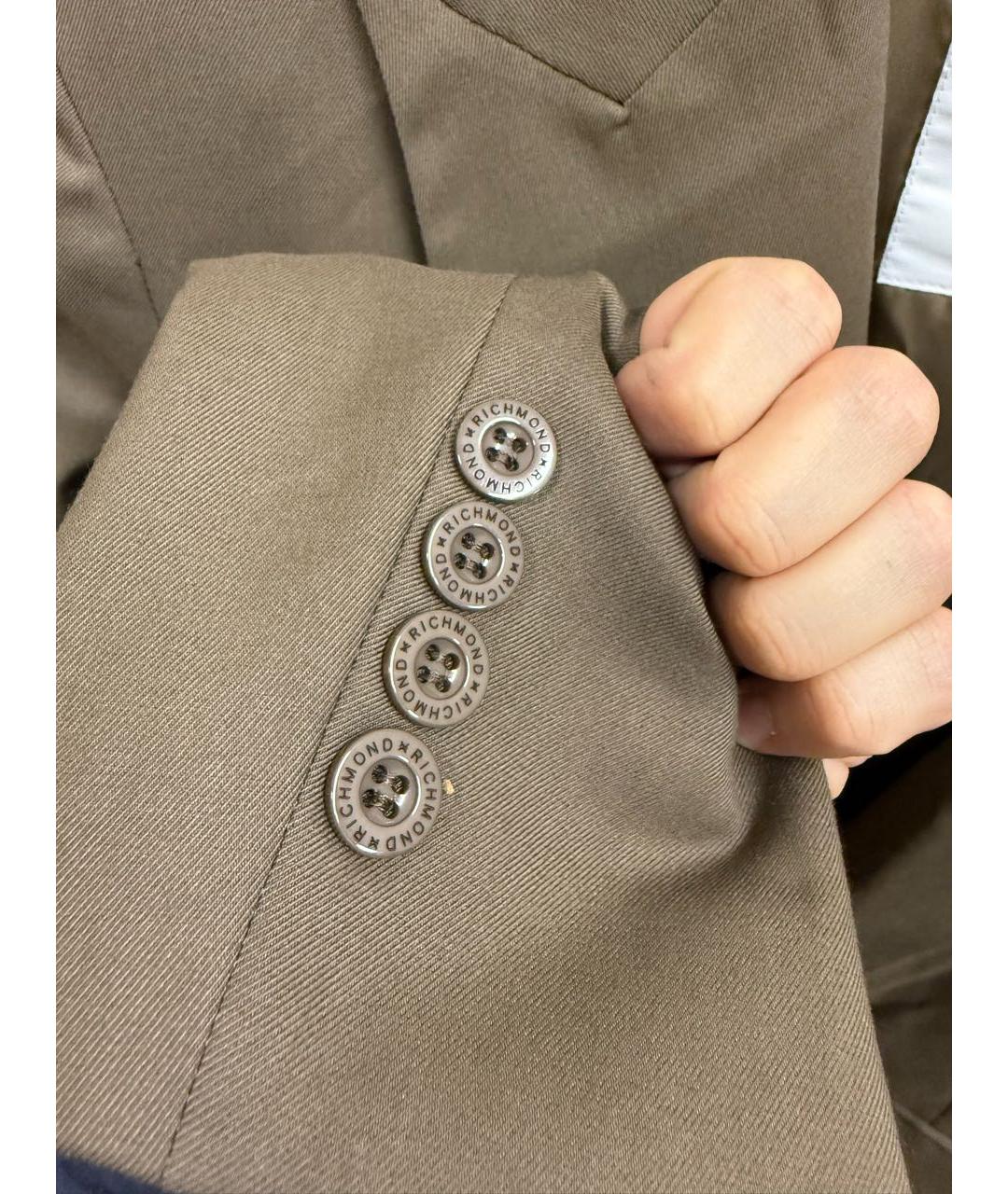 JOHN RICHMOND Бежевый полиэстеровый пиджак, фото 5