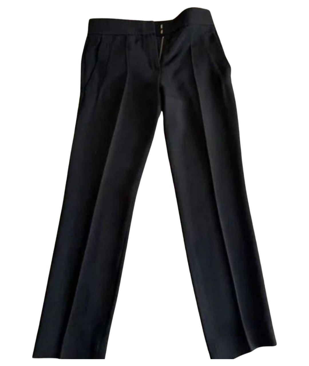 LOUIS VUITTON Черные шерстяные брюки узкие, фото 1