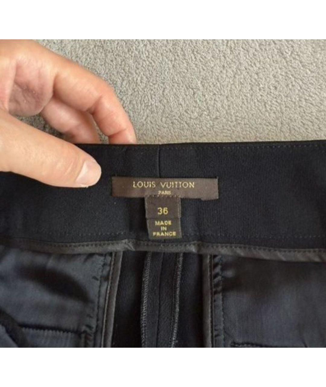LOUIS VUITTON Черные шерстяные брюки узкие, фото 5