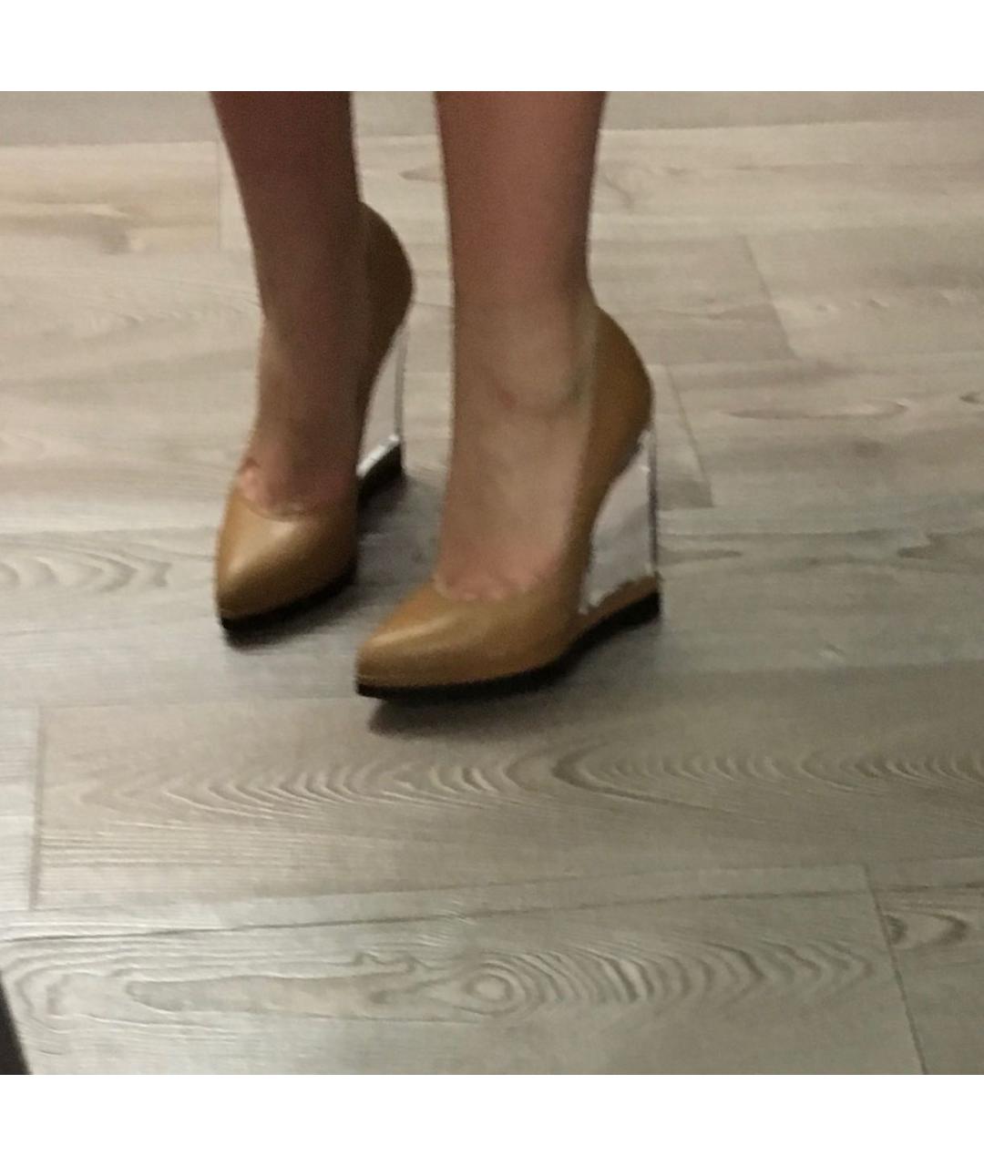 LANVIN Коричневые кожаные туфли, фото 5