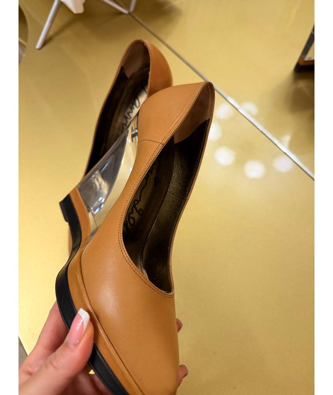 LANVIN Коричневые кожаные туфли, фото 6
