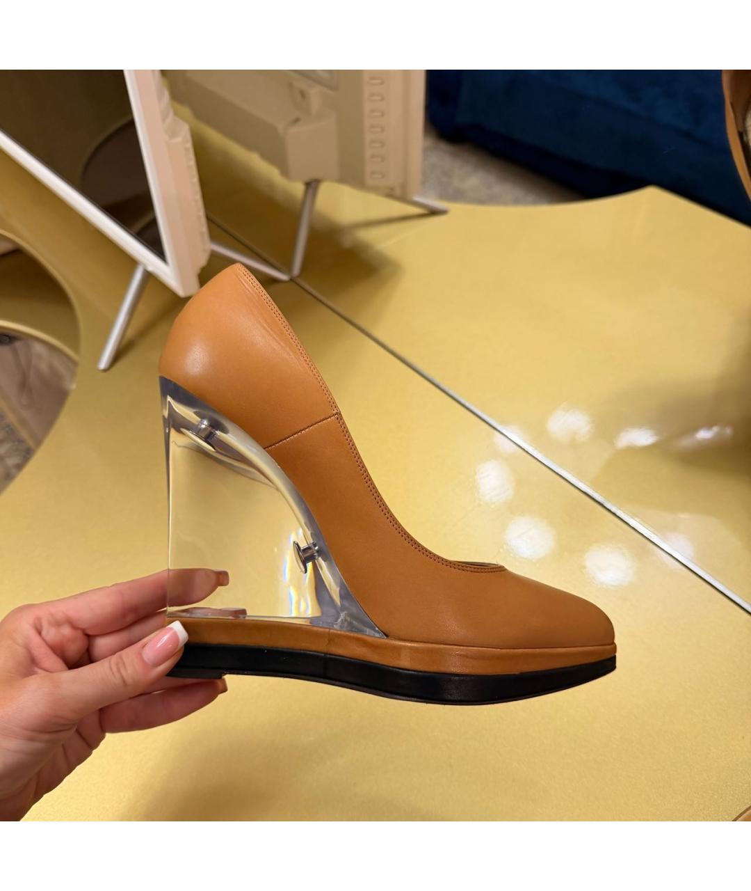 LANVIN Коричневые кожаные туфли, фото 8
