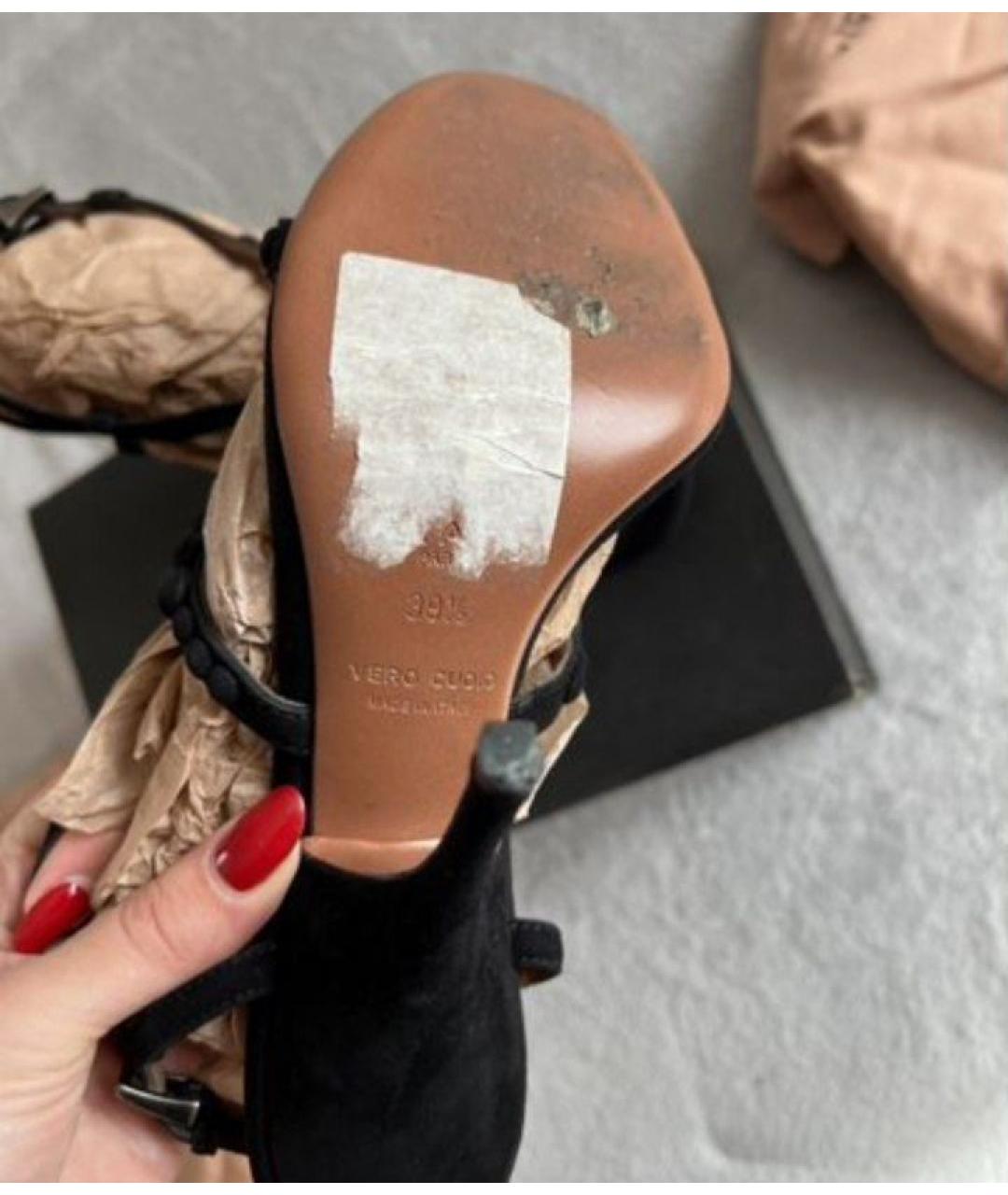 ALAIA Черные замшевые босоножки, фото 8