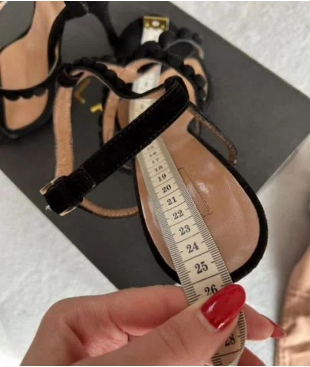 ALAIA Черные замшевые босоножки, фото 5