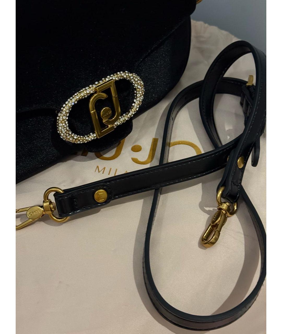 LIU JO Черная бархатная сумка через плечо, фото 5