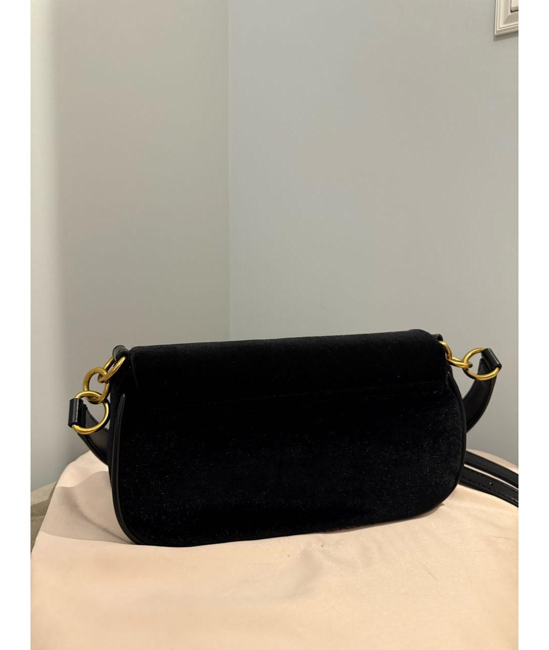 LIU JO Черная бархатная сумка через плечо, фото 3