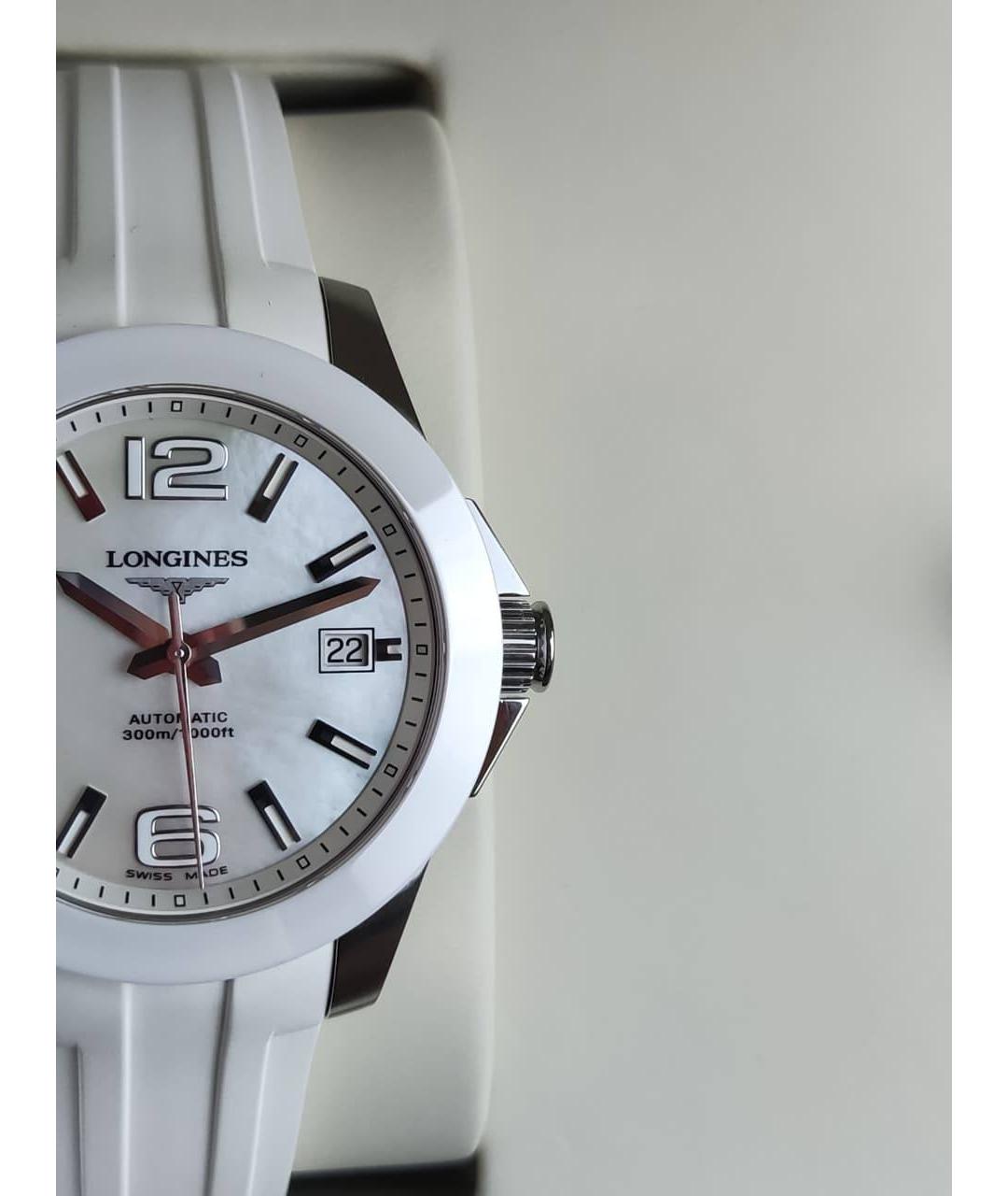 LONGINES Белые металлические часы, фото 6