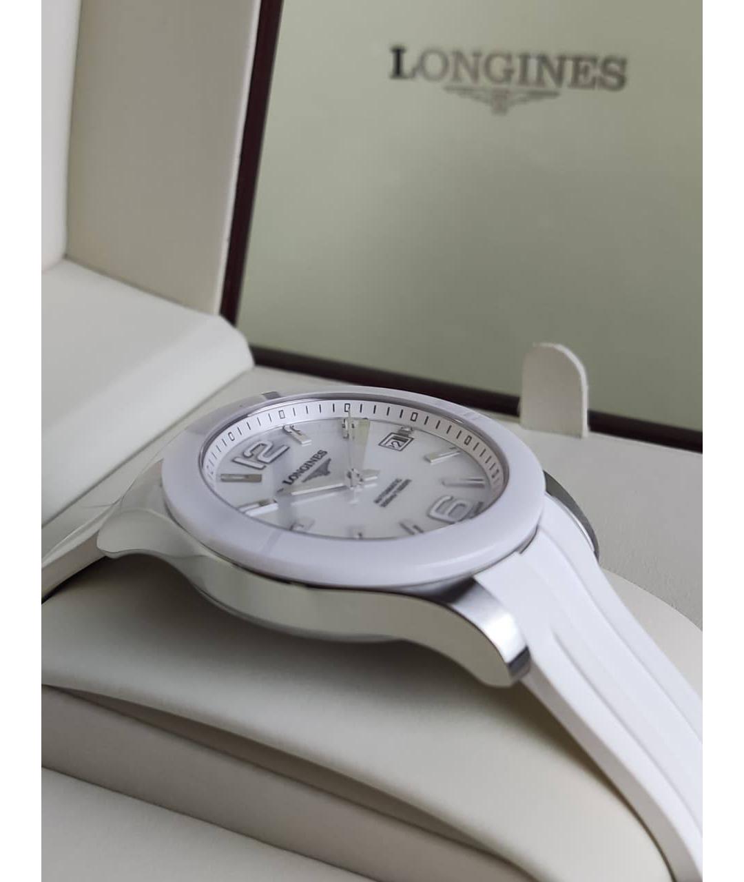 LONGINES Белые металлические часы, фото 5
