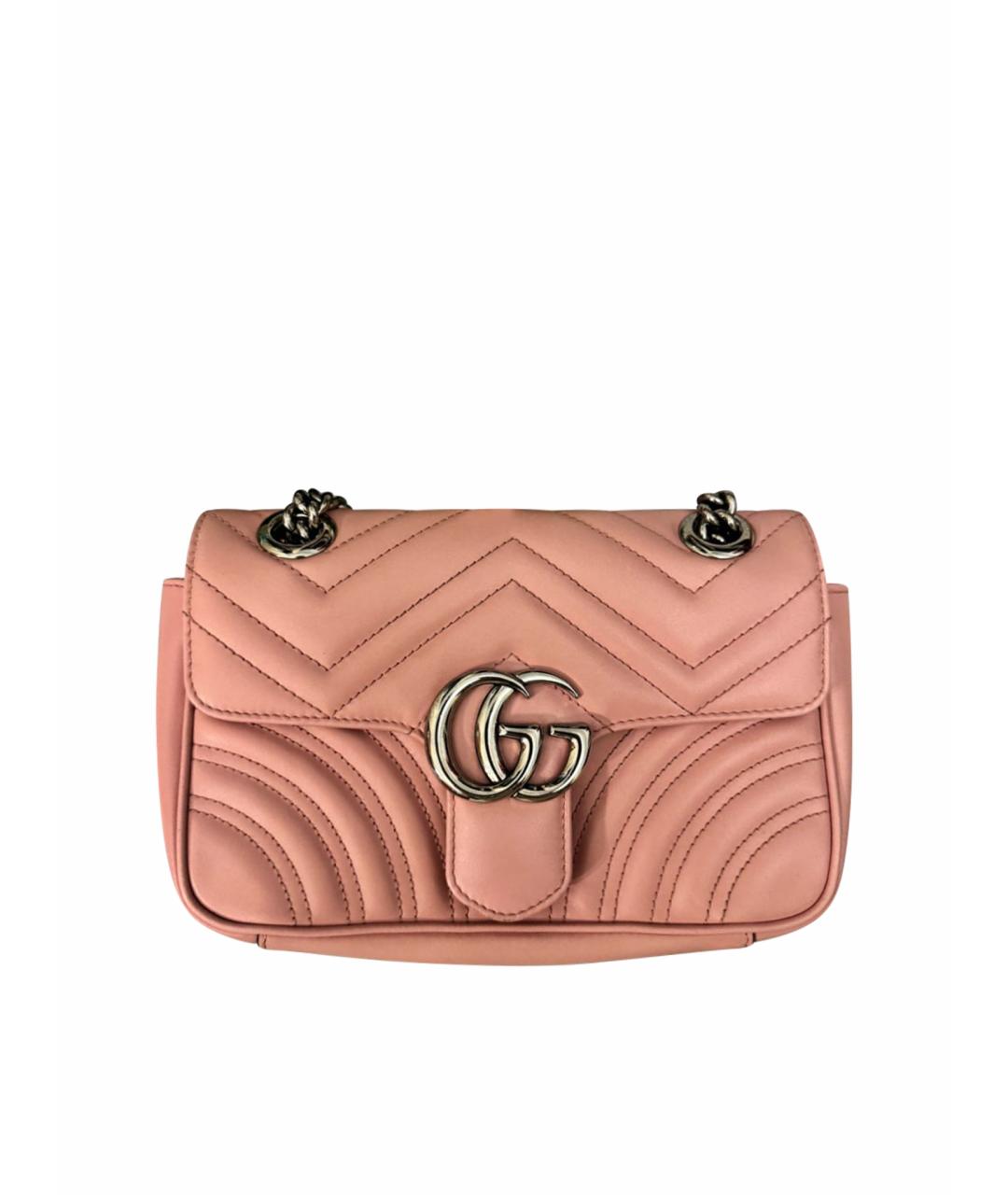 GUCCI Розовая кожаная сумка через плечо, фото 5