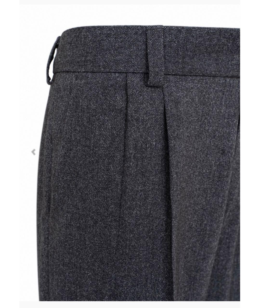 HUGO BOSS Антрацитовые шерстяные классические брюки, фото 3