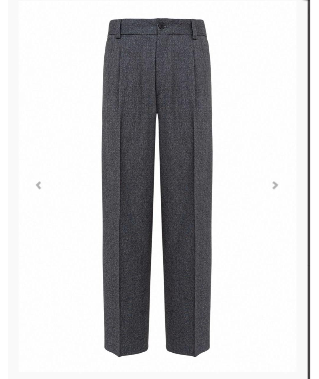 HUGO BOSS Антрацитовые шерстяные классические брюки, фото 7