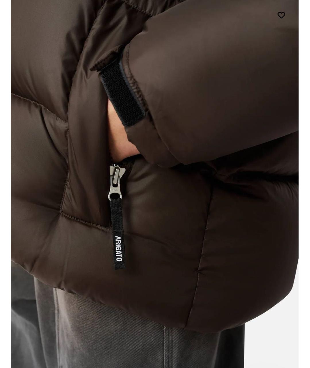 AXEL ARIGATO Коричневый синтетический пуховик, фото 4