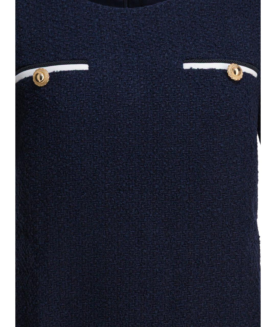 SELF-PORTRAIT Синее полиэстеровое повседневное платье, фото 3