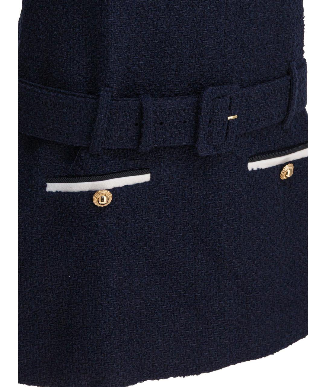 SELF-PORTRAIT Синее полиэстеровое повседневное платье, фото 4